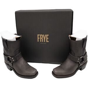 Frye Harness 8R Women's 5.5 Smoke Washed Oiled Leather Moto Ankle Boot NIB